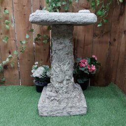 Stone Cast Detailed Jurassic Birdbath - thumbnail 2