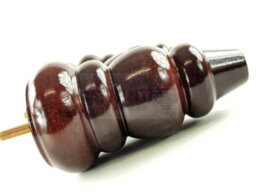 L&F Solid Wood Turned Furniture Feet 150mm High Mahogany Replacement Legs Set Of 4  M10 Pkc220 - thumbnail 4