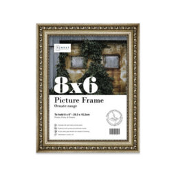 8X6 Champaign Ornate Picture Frame (15.2 X 20.3Cm) Poster, Photo, Artwork, Gallery Wall Or Print - thumbnail 1