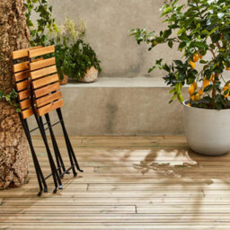 Sweeek - 2-Seater Foldable Bistro Garden Table With Chairs Black 54X55X71 Cm - Malaga - thumbnail 6