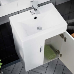 Nes Home Bathroom Suite 450 Wall Hung Vanity & Wc Toilet Pan - thumbnail 4