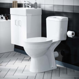 Nes Home Bathroom Suite 450 Wall Hung Vanity & Wc Toilet Pan - thumbnail 2