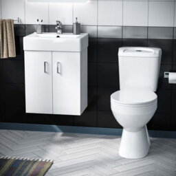 Nes Home Bathroom Suite 450 Wall Hung Vanity & Wc Toilet Pan - thumbnail 5