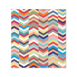 Warren Reed Designer Geometric Multi Colored Chevron Pattern Premium Glass Kitchen Splashback W600mm X H650mm - thumbnail 2