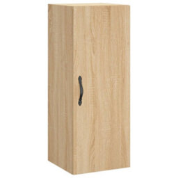 Berkfield Highboard Sonoma Oak 34.5X34X180 Cm Engineered Wood - thumbnail 5