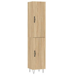 Berkfield Highboard Sonoma Oak 34.5X34X180 Cm Engineered Wood - thumbnail 2