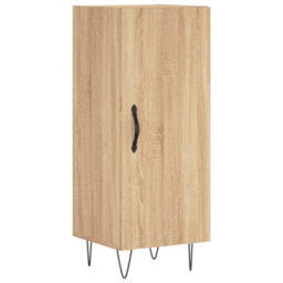 Berkfield Highboard Sonoma Oak 34.5X34X180 Cm Engineered Wood - thumbnail 7