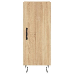 Berkfield Highboard Sonoma Oak 34.5X34X180 Cm Engineered Wood - thumbnail 8