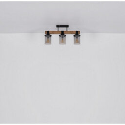 Luminosa Lighting Luminosa Lila Ceiling Spotlight Bar Matt Black Smoke Glass Shade 3X E27 - thumbnail 7