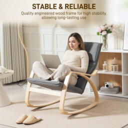 Comfortable Upholstered Relax Rocking Chair - thumbnail 4