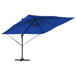 Berkfield Cantilever Roma Parasol Azure Blue 286X285X265 Cm Aluminium - thumbnail 2
