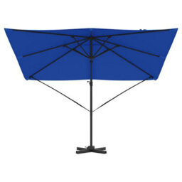 Berkfield Cantilever Roma Parasol Azure Blue 286X285X265 Cm Aluminium - thumbnail 5