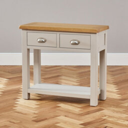 The Furniture Market Cotswold Grey Painted 2 Drawer Hall Console Table - thumbnail 5
