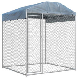 Berkfield Versatile Outdoor Dog Kennel With Canopy Top 193X193X225 Cm - thumbnail 2