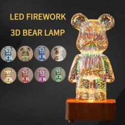 Led 3D Bear Night Light Usb 8 Colors For Kids Room Decoration - thumbnail 3