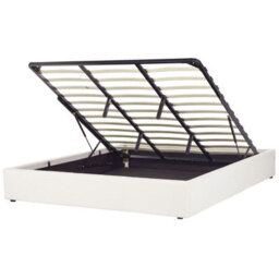Beliani Ottoman Bed Without Headboard Boucle Dinan 180 X 200 Cm (Eu Super King) Off-White - thumbnail 4