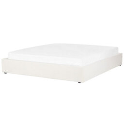 Beliani Ottoman Bed Without Headboard Boucle Dinan 180 X 200 Cm (Eu Super King) Off-White - thumbnail 6
