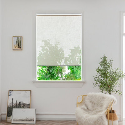 GoodHome Emini Corded Natural Sheer Roller Blind (W)120Cm (L)180Cm - image 1