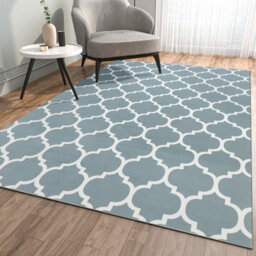 Ameha Non Slip Printed Rug Large Area 160 X 230 Cm Carpet Modern Bedroom Living Room Rug Geometric Moroccan Trellis/quatrefoil Pattern - thumbnail 4
