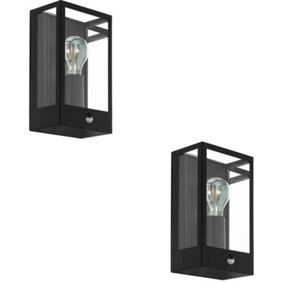 Loops 2 Pack Sleek Modern Black Indoor Wall Light For Stylish Home Decor - image 1