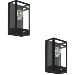 Loops 2 Pack Sleek Modern Black Indoor Wall Light For Stylish Home Decor - thumbnail 1