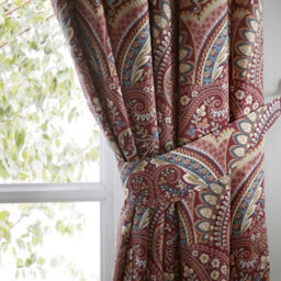 Dreams & Drapes Palais Multicoloured Pair Of Pencil Pleat Curtains With Tie-Backs - thumbnail 2