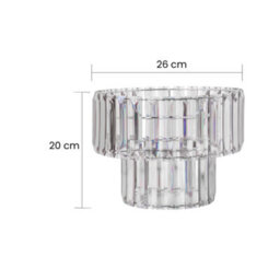 Fabfinds Smokey Grey 2 Tier Acrylic Easy Fit Pendant Lamp Shade - thumbnail 2