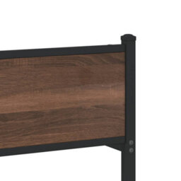 Berkfield Metal Bed Frame Without Mattress Brown Oak 180X200 Cm Super King - thumbnail 9