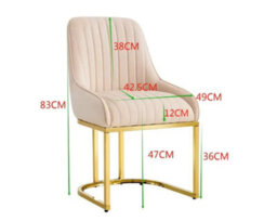 Hygrad Built to Survive Set Of 2 Velvet Dining Chairs Luxury Padded Dining Room Chairs Armless Gold Legs - Blue - thumbnail 5