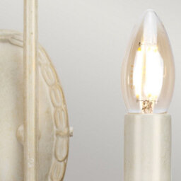 Luminosa Lighting Elstead Olivia 2 Light Indoor Candle Wall Light Gold, Ivory, E14 - thumbnail 5