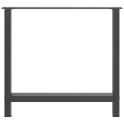 Berkfield Dining Table Legs Anthracite 2 Pcs 70X(72-73) Cm Steel - thumbnail 5