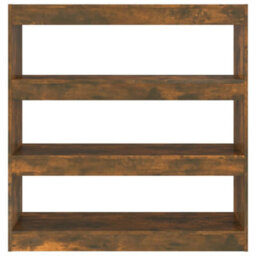 Berkfield Book Cabinet/room Divider Smoked Oak 100X30X103 Cm - thumbnail 3