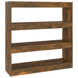 Berkfield Book Cabinet/room Divider Smoked Oak 100X30X103 Cm - thumbnail 2