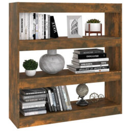Berkfield Book Cabinet/room Divider Smoked Oak 100X30X103 Cm - thumbnail 6