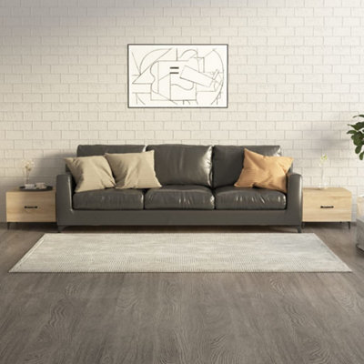 Walplus Coffee Table With Metal Legs 2 Pcs Sonoma Oak 50X50X40 Cm - image 1
