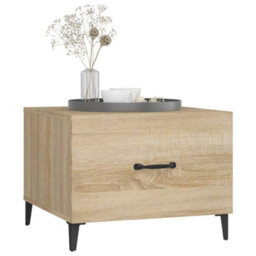 Walplus Coffee Table With Metal Legs 2 Pcs Sonoma Oak 50X50X40 Cm - thumbnail 4