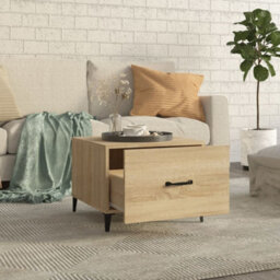 Walplus Coffee Table With Metal Legs 2 Pcs Sonoma Oak 50X50X40 Cm - thumbnail 3
