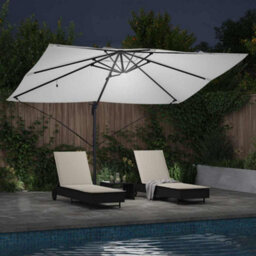 Berkfield Modern Cantilever Roma Parasol Beige, Black 352 X 251 X 265 Cm - thumbnail 4