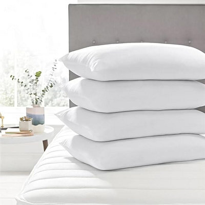 Casabella Pillows 4 Pack Goose Feather & Down Pillows, Prime Quality Neck & Back Support 100% Cotton Shell Medium Firmness 48X74Cm - image 1
