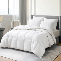 Casabella Pillows 4 Pack Goose Feather & Down Pillows, Prime Quality Neck & Back Support 100% Cotton Shell Medium Firmness 48X74Cm - thumbnail 7