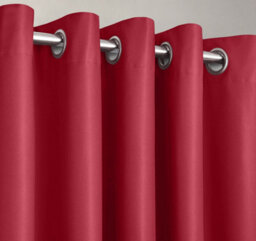 Velosso Blackout Curtains Ring Top, Triple Weave Thermal Energy Saving Curtains, High-Quality Light Blocking Curtains - Red
