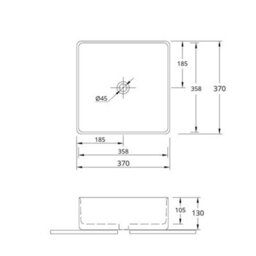 Homestylestore Light Grey And Oak 645mm Bathroom Vanity Unit With Square Countertop Basin And Brushed Copper Square Handles - thumbnail 5