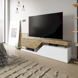 Ceelias Living Room Set Tv Stand Sideboard Coffee Table  Modern Finish White Wotan - thumbnail 4