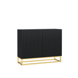 Creative Furniture Ripple Sideboard 100Cm - Black With Fluted Doors - thumbnail 9