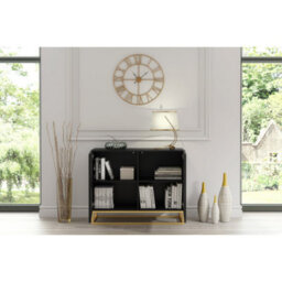 Creative Furniture Ripple Sideboard 100Cm - Black With Fluted Doors - thumbnail 3