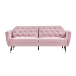 Bravich Victoria Sofa Bed 3 Seater Velvet Click Clack - Rose Pink - thumbnail 4