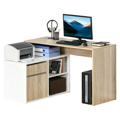 L-Shaped Corner Computer Desk Study Table Pc Work - image 1