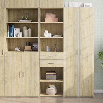 Berkfield Highboard Sonoma Oak 50X42.5X185 Cm Engineered Wood - image 1