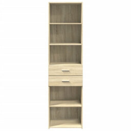 Berkfield Highboard Sonoma Oak 50X42.5X185 Cm Engineered Wood - thumbnail 4