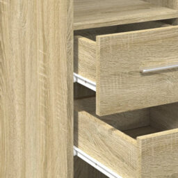 Berkfield Highboard Sonoma Oak 50X42.5X185 Cm Engineered Wood - thumbnail 7